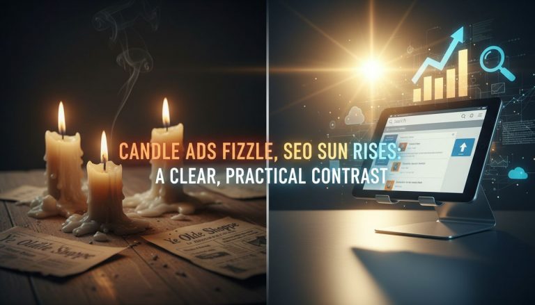 Candle Ads Fizzle, SEO Sun Rises: A Clear, Practical Contrast