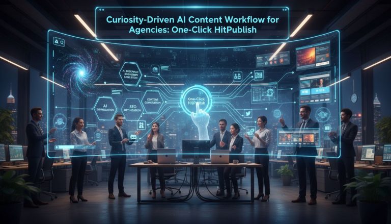 Curiosity-Driven AI Content Workflow for Agencies: One-Click HitPublish