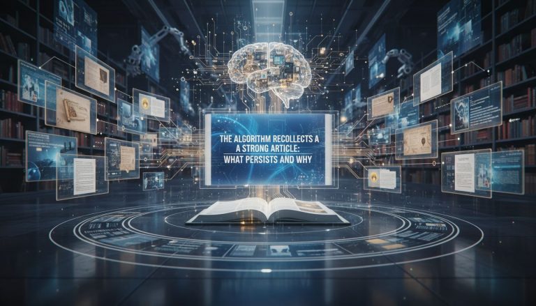 The Algorithm Recollects a Strong Article: What Persists and Why