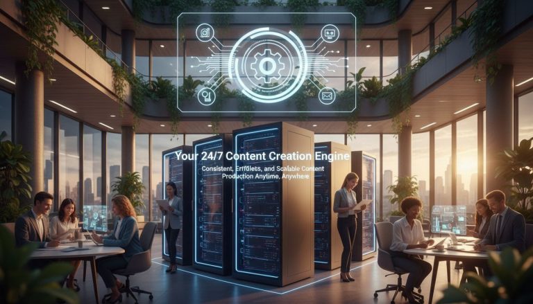 Sua rotina de conteúdo: produção contínua, fácil e escalável 24/7