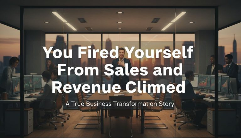 You Fired Yourself From Sales and Revenue Climbed
