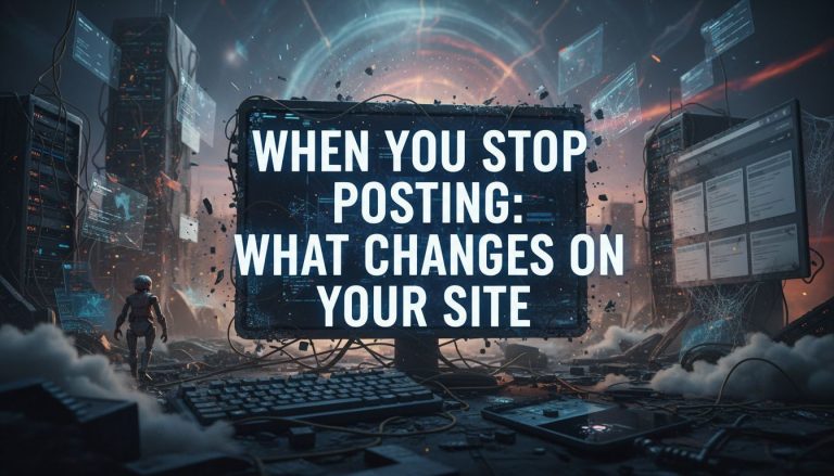 When You Stop Posting: What Changes On Your Site