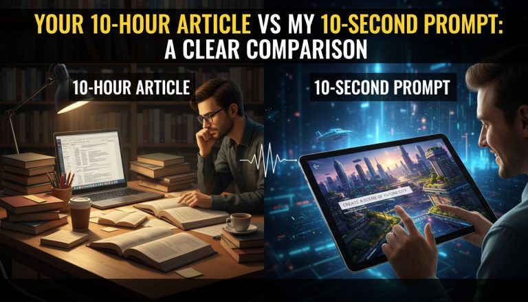Your 10-Hour Article vs My 10-Second Prompt: A Clear Comparison